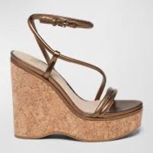 PAIGE Metallic Brown Wedge Sandals